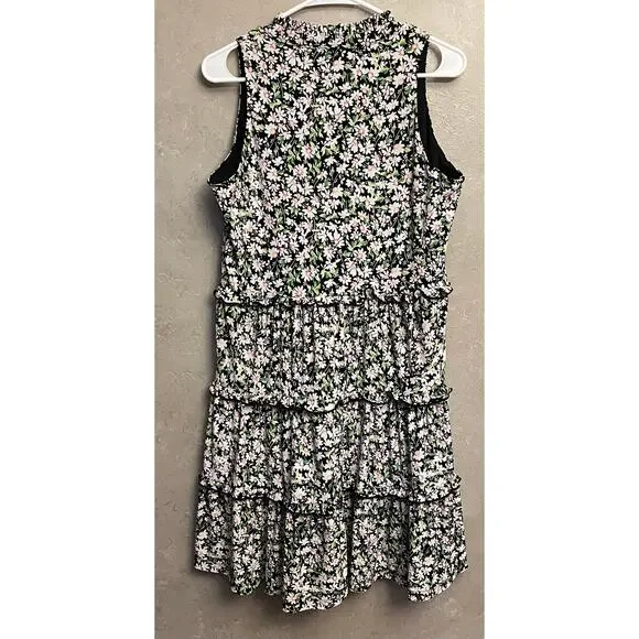 Tommy Hilfiger Floral Multi-Color Tiered Shift Dress Size 6 Womens Sleeveless - Picture 9 of 13